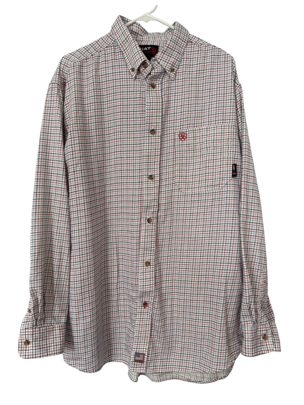 Ariat Work FR Gauge Shirt Flame Resistant Mens XL Plaid Button CAT2